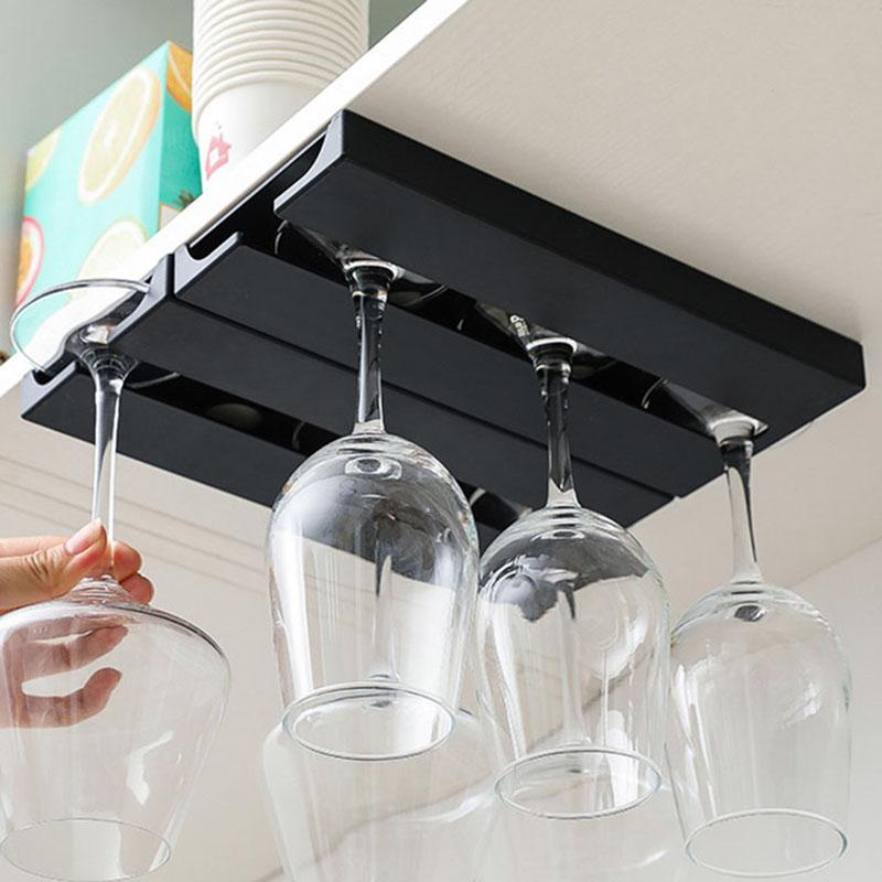 Bar Wine Glass Rack - No Drilling Cup Rack In Kitchen and Restaurant, Home Wine Glass Inverted Rack, Red Wine Glass Hanger