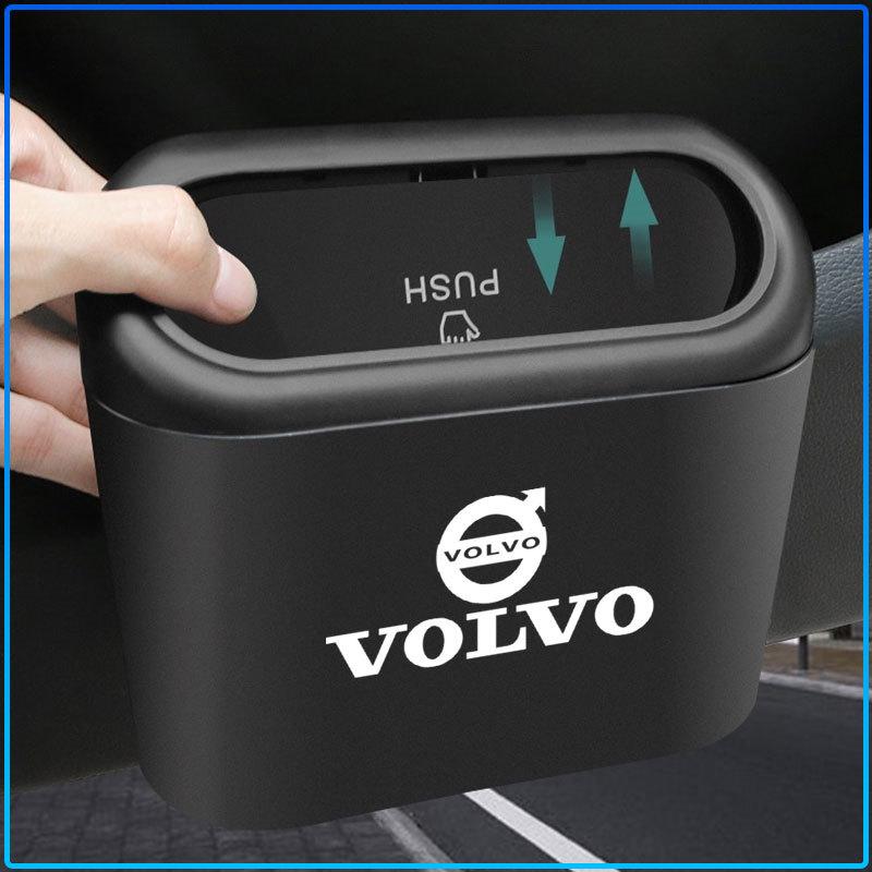 Car Trash Bin Hanging Storage Box ABS Square Pressing Trash Bin For Volvo 240 C70 S40 S50 S60 S70 S80 S90 V40 V50 V60 V90 XC40 XC60 XC90 Vnl Truck