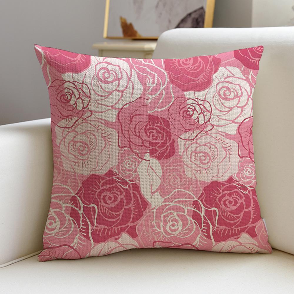 Dreamy RRetro Rose FantasyS Cushion Cover Pcs Linen Throw Pillow Covers x x Modern Home Decor