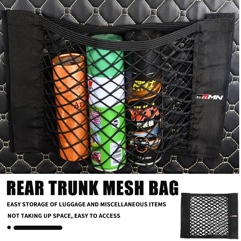 Car Trunk Net Pocket Mesh Bag Storage Holder Auto Interior Accessories For S8 Yaris Corolla Rav4 GR Auris Cruiser Prius JH8
