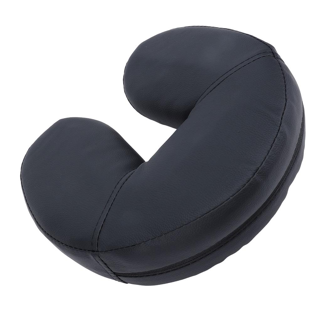 U Shaped Face Pillow Massage Face Cradle Cushion Massage Bed Pillow for Beauty Salon Black