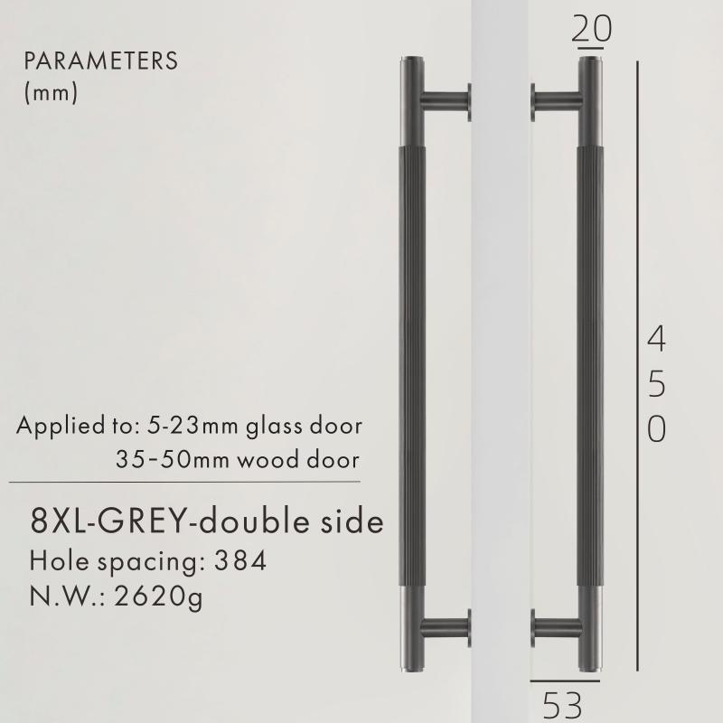 Dooroom Brass Double Single Sided Linear Striped Pull Bar Wood Gate Furniture Handle Door Handle Matt Gold Black Handle