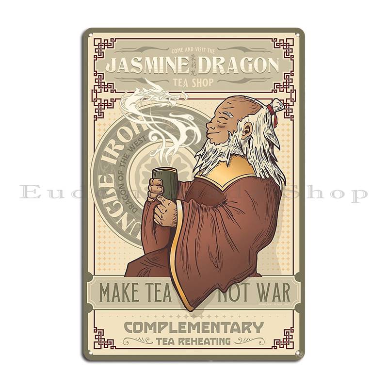 Zuko & Uncle Iroh Iroh's Delectable Tea Avatar the Last Airbender Metal Painting Party Designing Club Tin Sign Poster