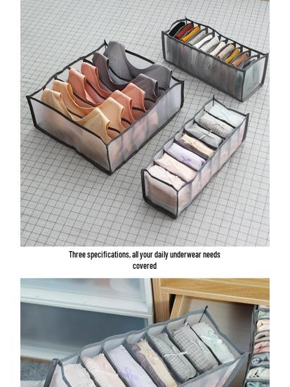 Underwear Storage Box: Foldable Organizer for Bras, Panties, and Socks with Dividers for Women's Drawers