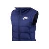 Nike Einfarbig Markenlogo-Print Taillenbetont Stehkragen Reißverschlussweste Damenwesten Dunkelblau AJ7430-429