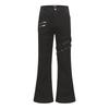 American Retro Y2K Bandage Black Flare Jeans Men Women Slim Fit Casual High Street Denim Pants