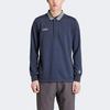 adidas Originals Gestreifter Kragen Langarm Poloshirt Herren Oberteile Dunkelblau IN6759