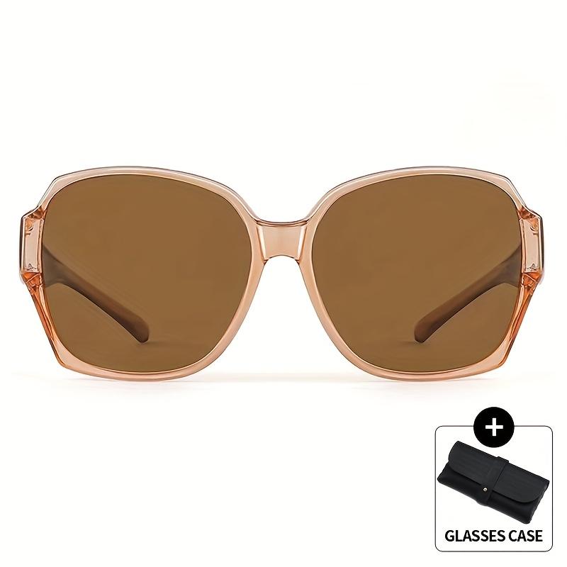 

Oversized Retro Glasses Fit Over Fashion Glasses, for Men And Women, Clip-On Glasses, for Party And Driving, Perfect Daily Wear, Photo Props коричневый