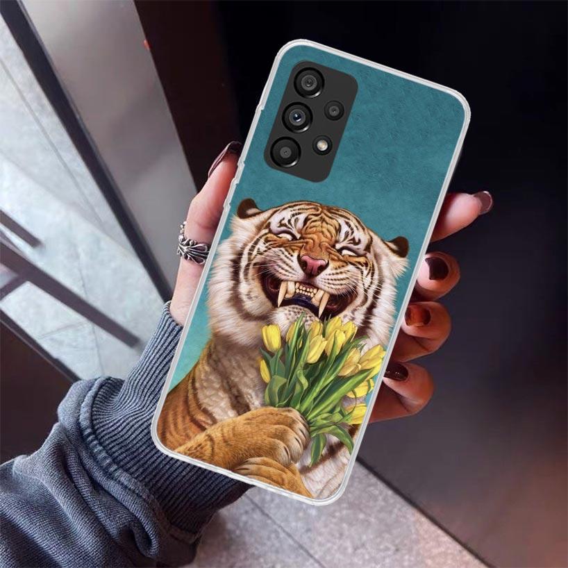 Superior Tiger Pattern Art Phone Case For Samsung Galaxy A12 A52S A42 A32 A22 A51 A50 Note 20 Ultra 10 S10 Plus A71 A70 A31 A30