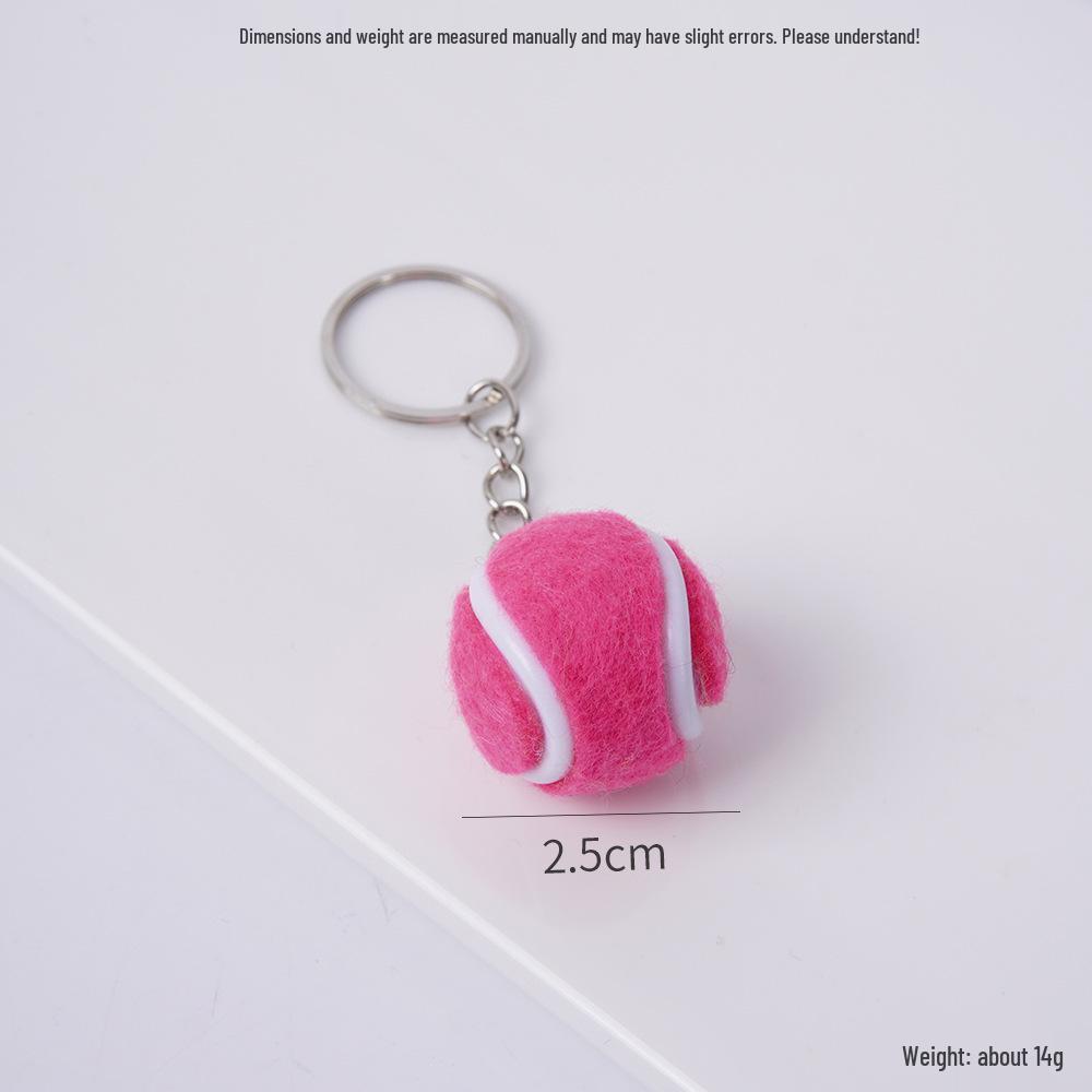 2cm Mini Tennis Ball Toy Keyring Backpack Pendant & Earrings Souvenir