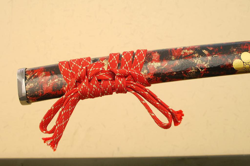 Sabie de imitație Shinobiya Keijiro Maeda Koshirae Inel mare Tsuba Sanbonsugi Hamon șterge certificat de sabie de imitație (Sabie, teacă, pânză, set)