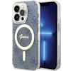 Hülle für iPhone 15 Pro Guess Hardcase MagSafe Blau