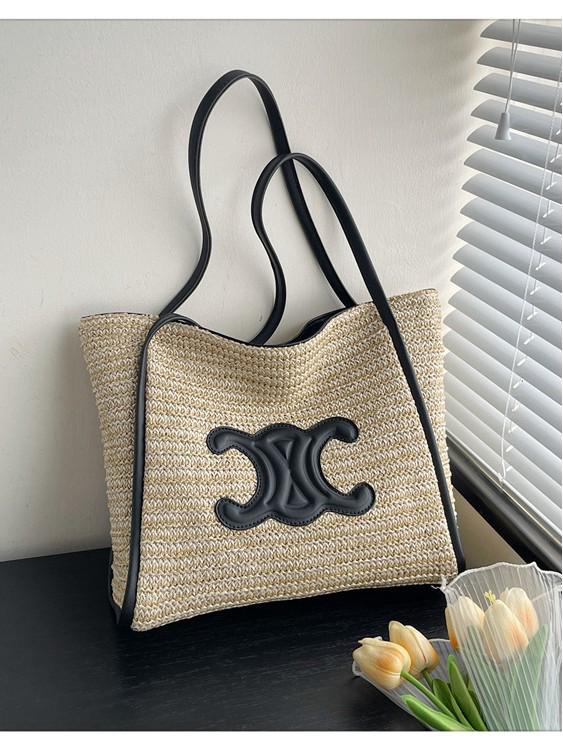 Women's Large-Capacity Straw Tote Bag - 2024 Summer Beach Style