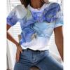 New Flower Petal Pattern T-Shirts Floral 3D Print Women's Short Sleeve Round Neck T Shirt Tees Harajuku Y2K Tops Female Clothing