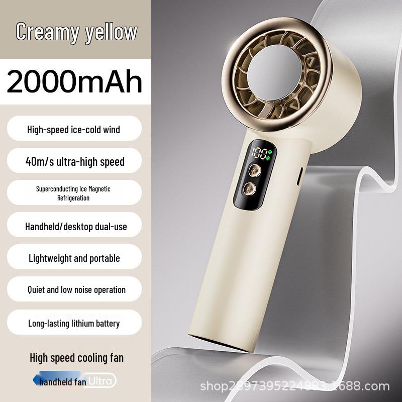 Portable Turbo Handheld Cooling Fan with Ice Pack