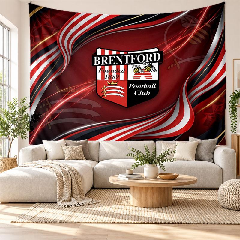 Brentford Football Wall Tapestry, Soft Fabric Wall Hanging, Decorative Backdrop For Bedroom Home Wall Art