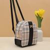 Women'S Fashion Backpack, Plaid Color-Block Small Backpack, Fresh Style Bow Casual Bag