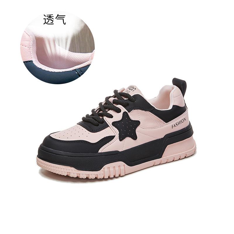 

Кожаные маленькие белые туфли женские 2025 весна новые туфли на платформе спортивная обувь повседневная женская обувь универсальная обувь детская 35 розовый