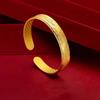 Gold-Plated Dragon & Phoenix Bangle - Women's Simulated Gold High-End Wedding Jewelry