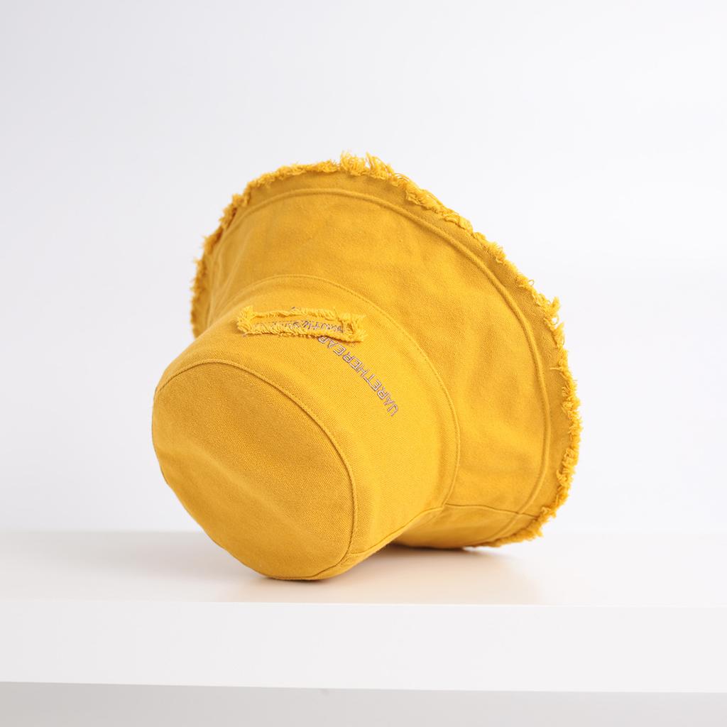 Cotton rough edge bucket hat spring summer autumn women's casual hat trendy brand women's spring versatile basin hat
