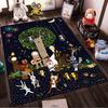 "Whimsical Animal Party Carpet with Tree, Night Sky, and Fun Designs" Suitable for use as an anti-slip for living room bedroom sofas