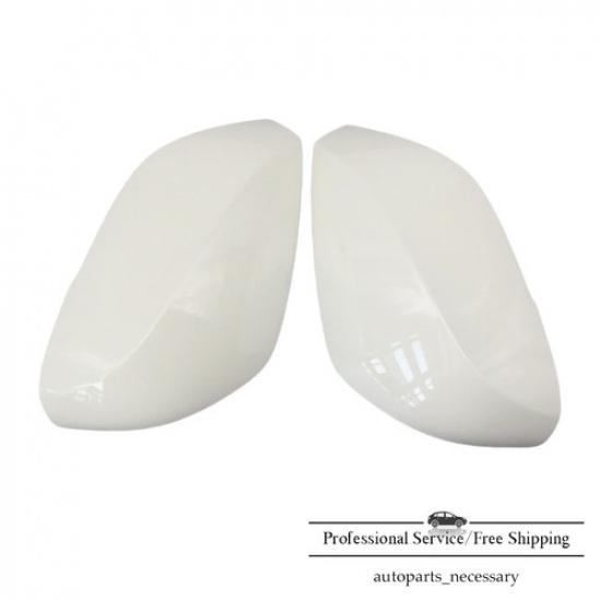 1Pair For Infiniti QX30 Q50 Q60 Q70 Mirror Cover Caps White Replacement
