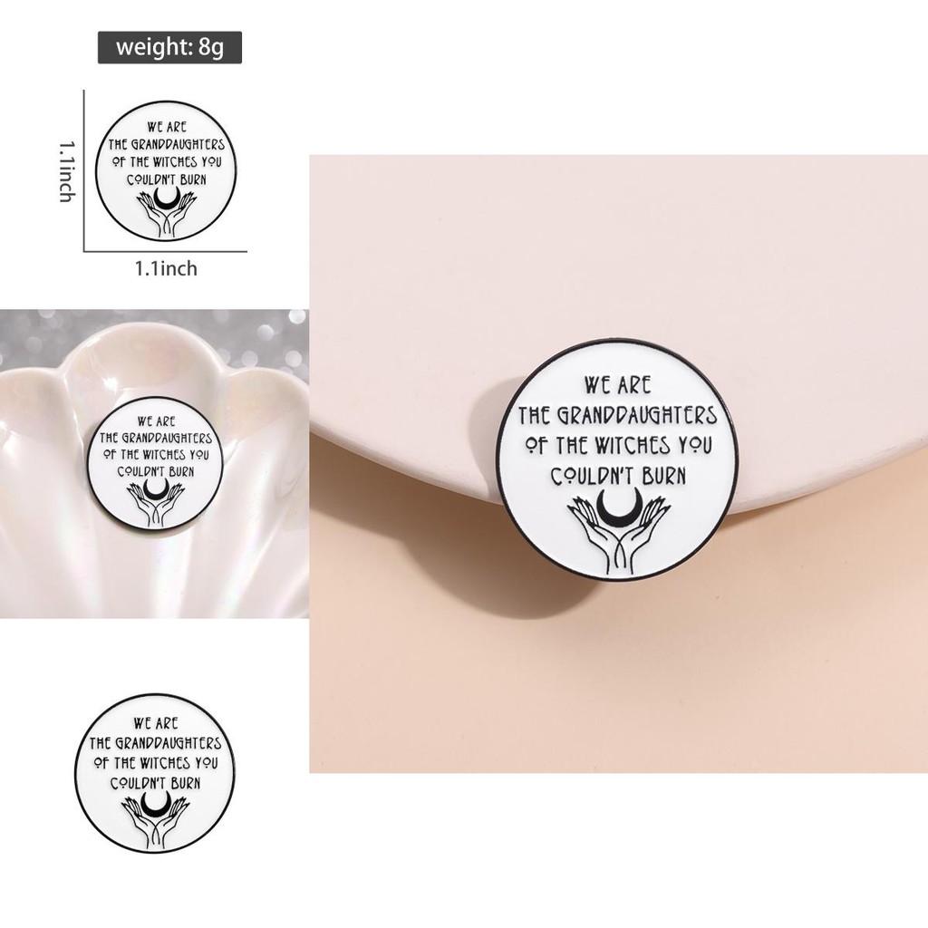 Charming White Round Cartoon Character Brooch Made Of Alloy For Versatile Decorative Use