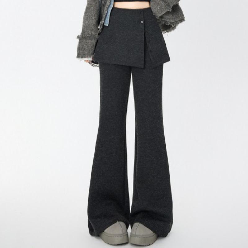 

YYFS Women s Fashion Casual Solid Color Print High Waist Trousers Pants & Capris XXL чорний