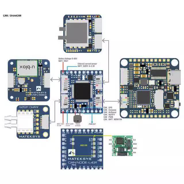 Matek CAN Node L431 for ArduPilot - AP_Periph CAN Node