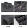 Miiow Men's Relaxed Fit Half-Zip Mock Neck Knit Sweater