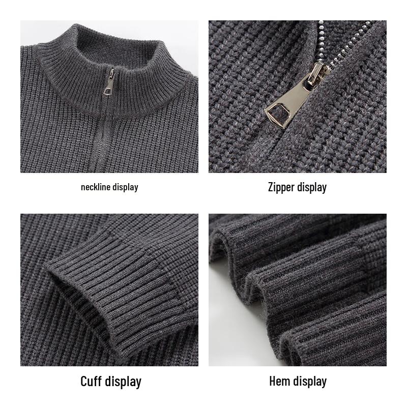 Miiow Men's Relaxed Fit Half-Zip Mock Neck Knit Sweater