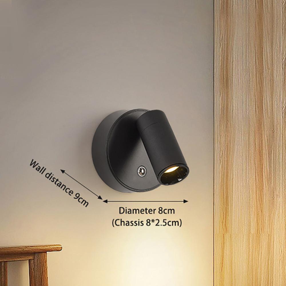 

Светодиодный настенный светильник, беспроводной магнитный настенный светильник, перезаряжаемый мобильный комнатный светильник, не требуется проводка, не требуется перфорация, ночник для спальни neutral light чёрный