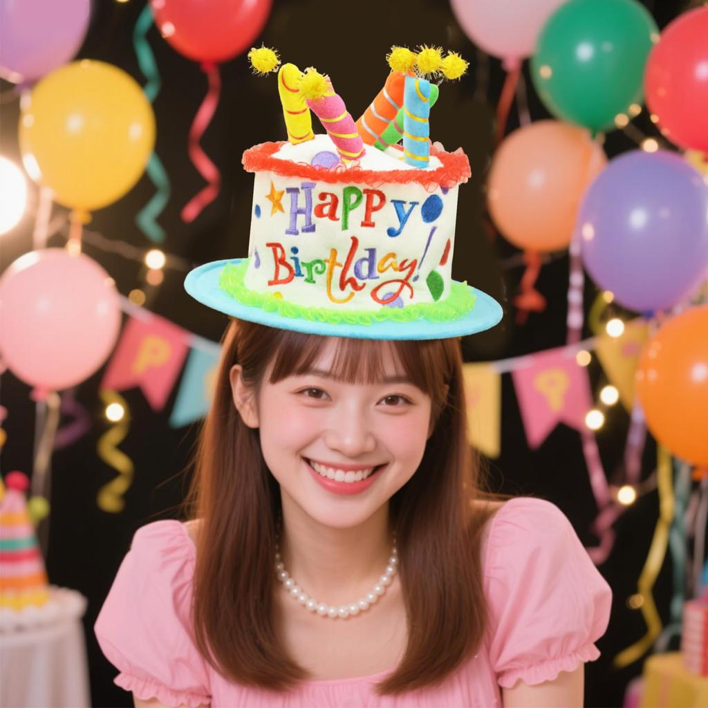 Birthday Cake Shape Birthday Party Happy Birthday Party Photo Adults [siawadeky] Hat, Hat, Favors, Costume, Cosplay, Headgear, Hat, Favors, Gift,