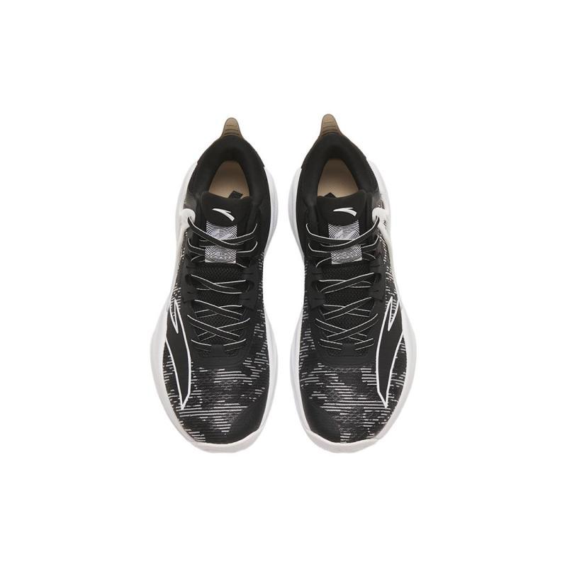 Anta Light Cavalry 8 Comfortable Abrasion Resistant Breathable Low top Basketball Shoes Men's Black White Sneakers 112321603-3