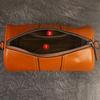 Einschultertasche Modisch Retro Große Kapazität Zylindrische Tasche Echtes Leder Ein Schulter Crossbody Tasche