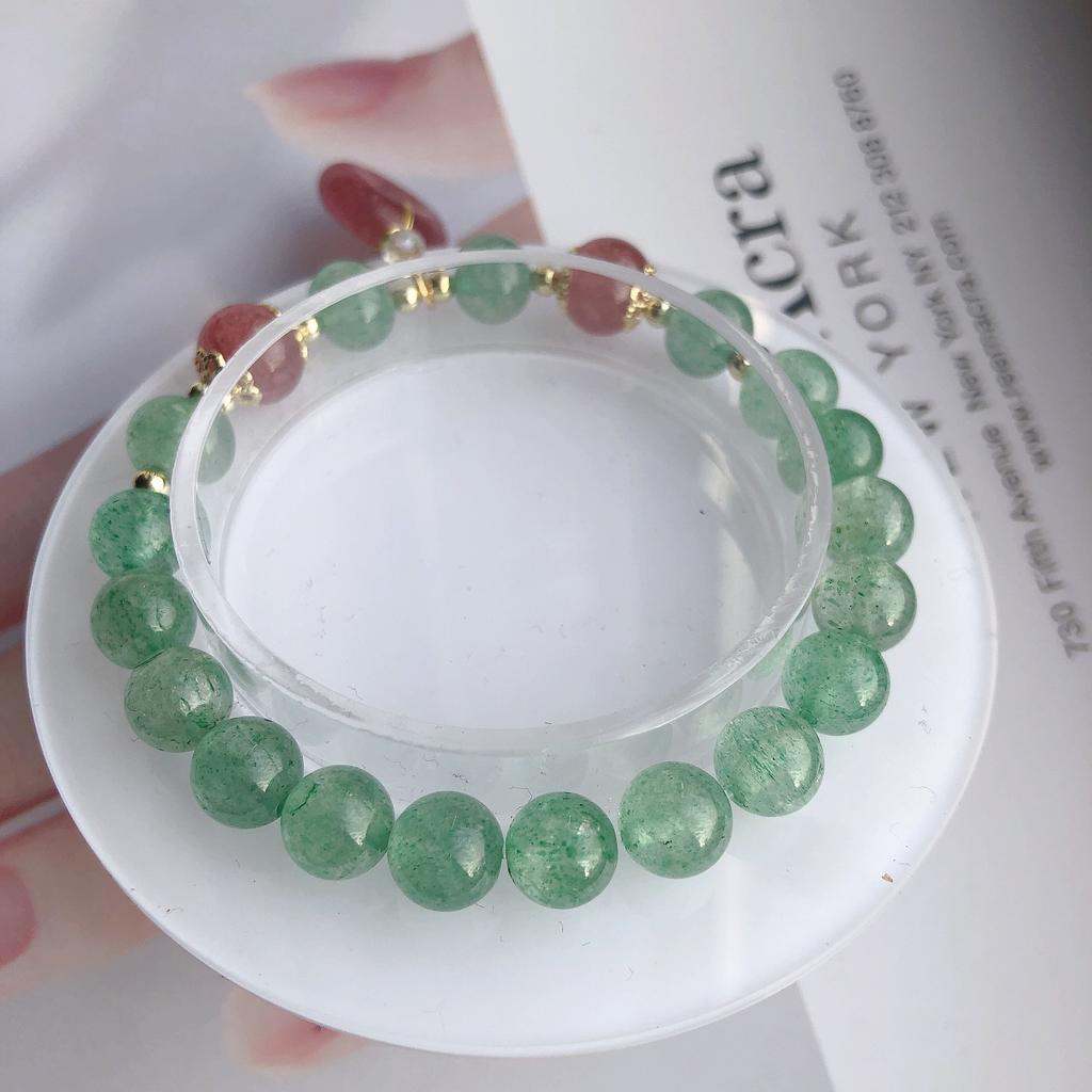 Retro Pendant Bracelet Women'S Green Strawberry Crystal Bracelet. Bangles Women Fashion Jewelry Accessories Gift