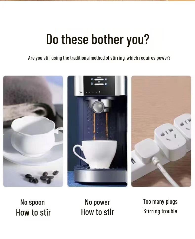 Rechargeable Smart Magnetic Stirring Cup for Coffee, Smoothies, and Protein Shakes