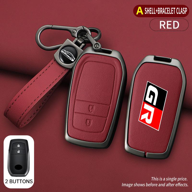 

Car Key Case Cover For Toyota GR Sport C-HR Gazoo RAV4 Racing Mirai Avensis Zinc Alloy Key Shell Keychain Shell Covers Accessory
