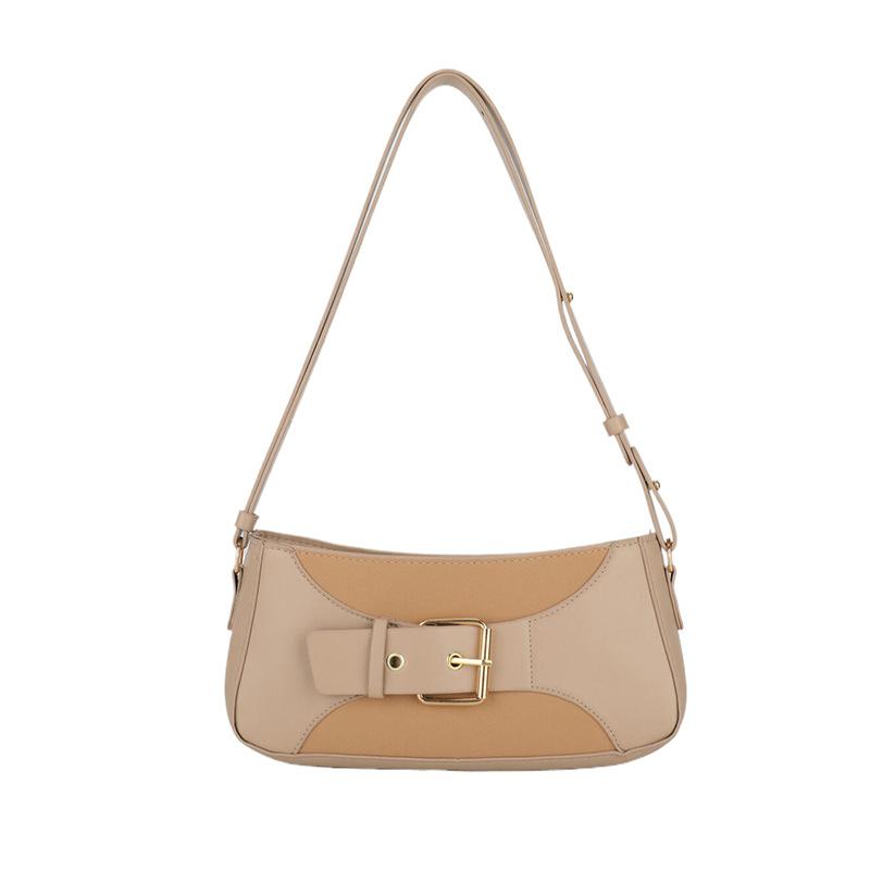 

Contrasting color splicing underarm bag women s 2024 new spring and summer popular retro fashion textured shoulder oblique span bag хакі