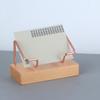 Beech Wood Business Card Holder Stand for Office or Hotel Front Desk