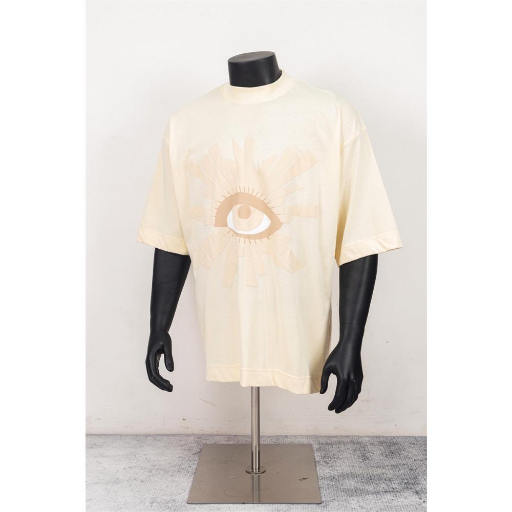 Футболка с принтом модного бренда Tide Luxury Foam, свободного покроя, свободного покроя, винтажная уличная футболка S абрикосовый