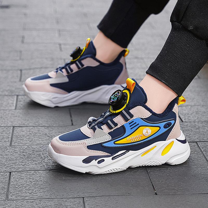 Осенне-зимние детские зимние ботинки короткие плюшевые теплые нескользящие износостойкие — фото 12