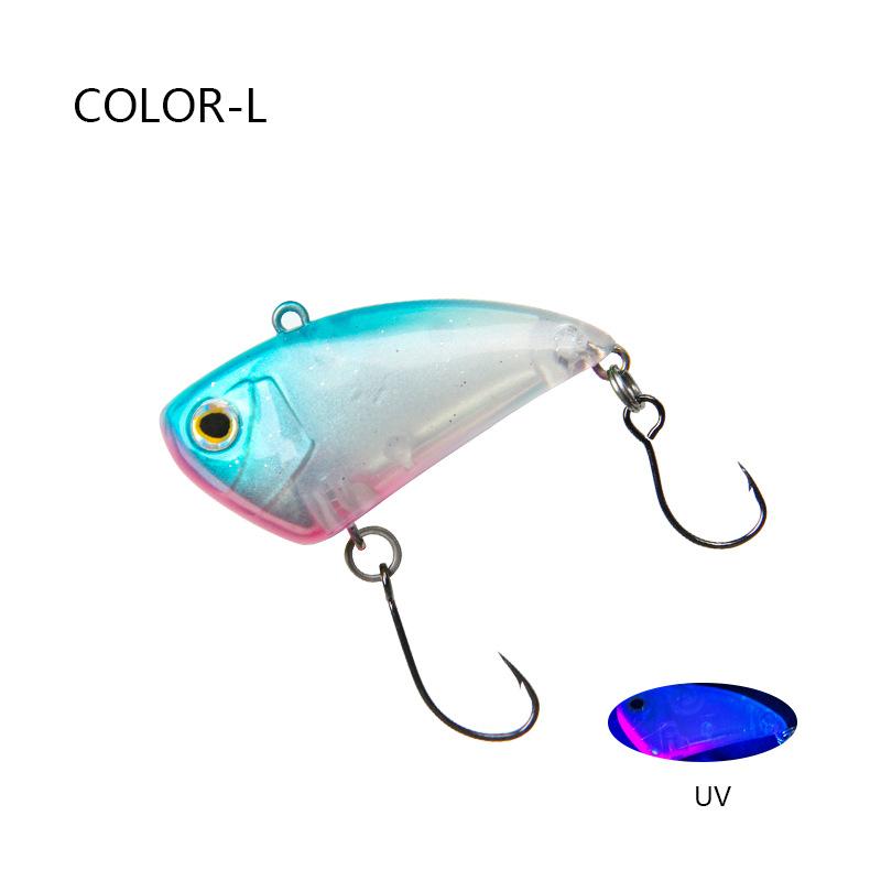 Full Swimming Layer Vib Sinking Vibration Lure Single Hook Fishing Lure With Noise Rattle for Bass and Culter