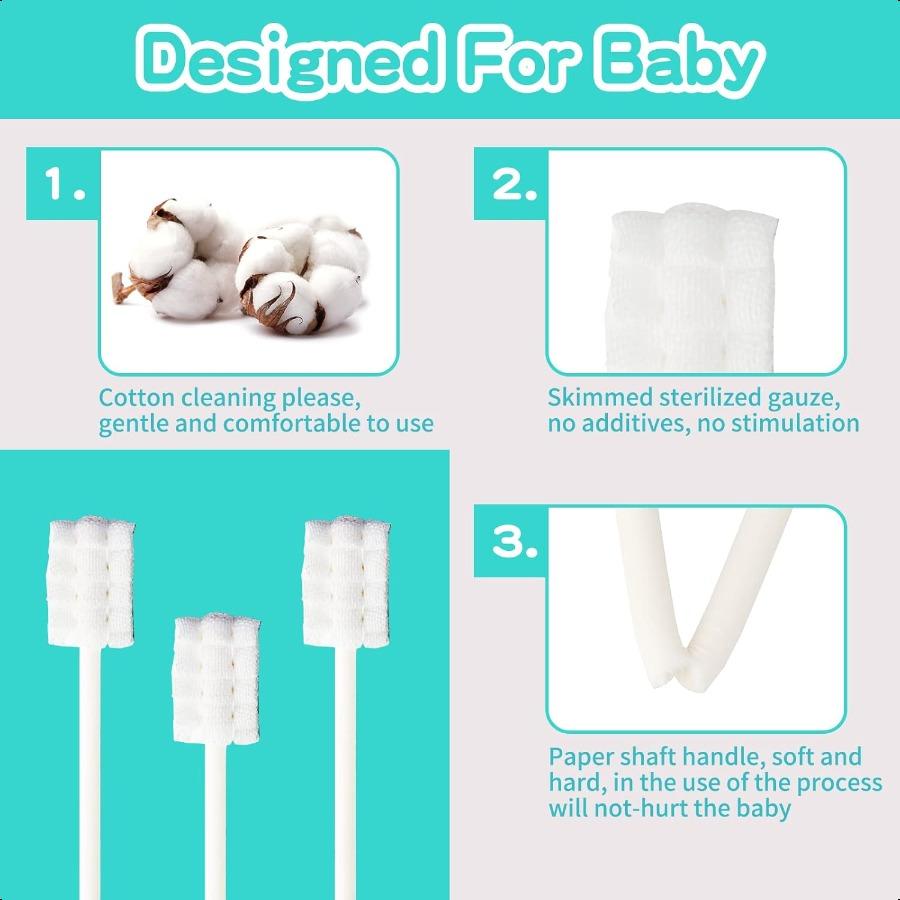 

Детский очиститель языка Детская зубная щетка 30 шт. Одноразовая детская зубная щетка Чистка детского рта с помощью 2 шт. пальчиковых зубных щеток Детский устный С United States