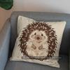 2D Cute Hedgehog Design Throw Pillow For Home Pattern Cushion Cover Suitable For Sofa Bedroom Car Pillow Cover