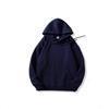 Plus Size Men's 320g Cotton Hooded Sweatshirt with Logo, European & American Style, Loose Fit Jacket