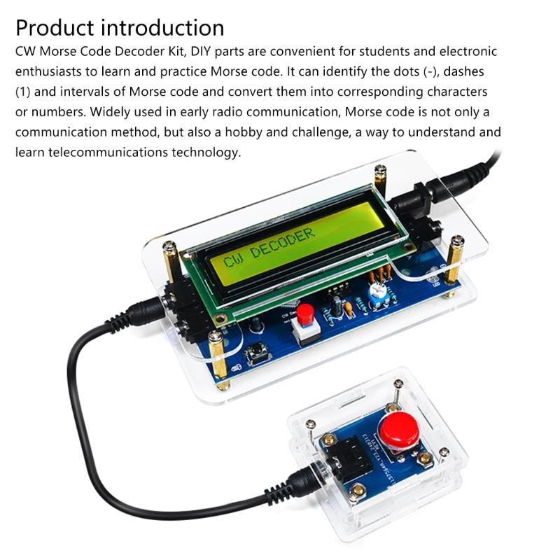 CW Trainer Morse Code Decoders Module Training Partner, 9V/33mA, Wireless Radio Essential Suitable for Amateur Operators