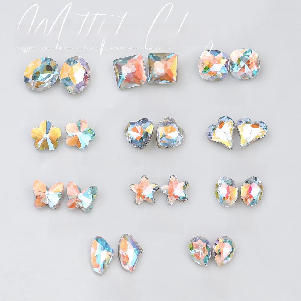 K9 Мигающее Белое Сердце-Бриллиант и Топор Украшение для Нейл-Арта