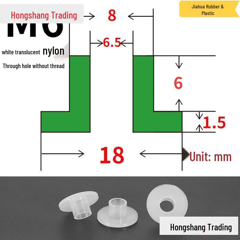 Step T-Shaped Nylon Insulating Bushing Washer, M3-M35 Thread Protection Spacer
