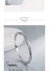 Silver-Plated Bohemian Mobius Strip Cuff Bracelet for Women